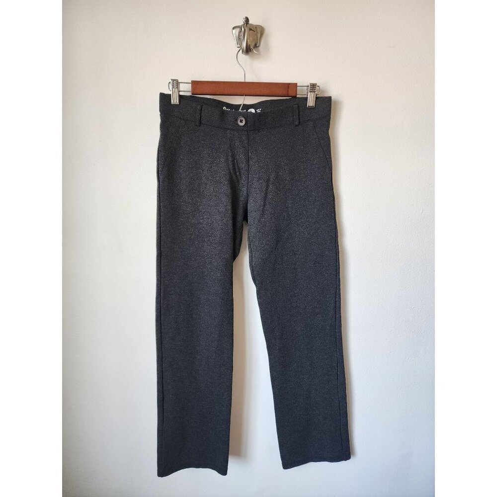 Betabrand charcoal gray classic DPYP dress pant yoga pants straight leg Mp